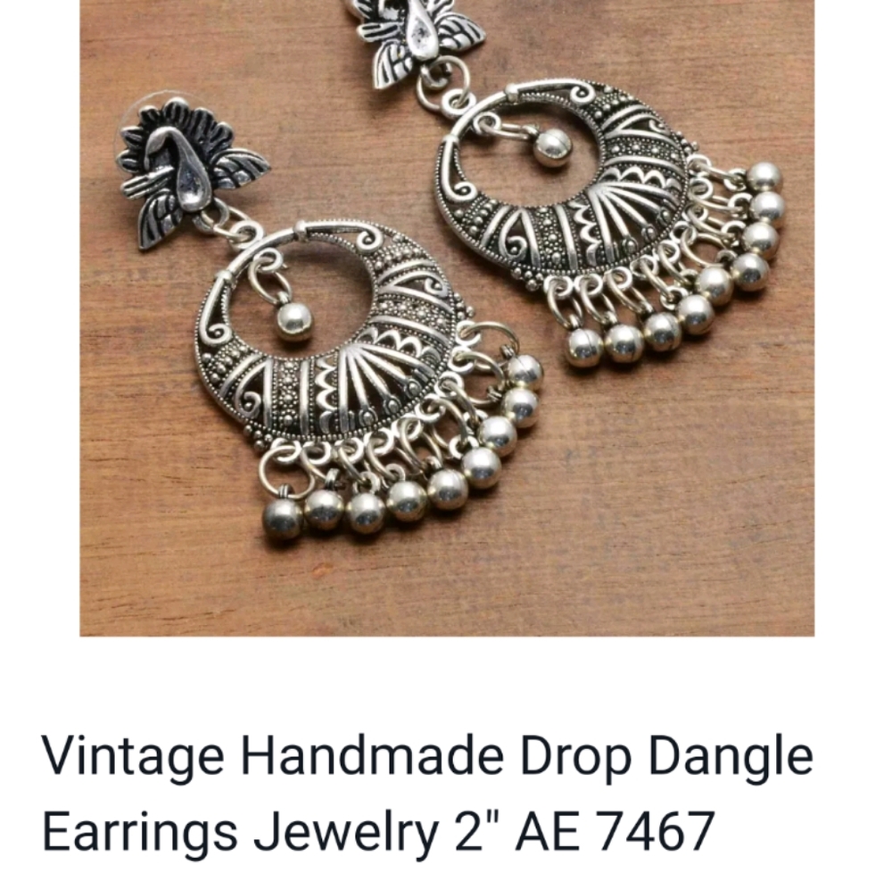 New sterling sterling peacock post dangle earrings - Picture 2 of 2